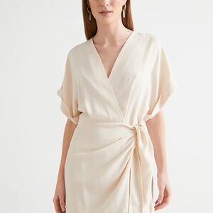 And Other Stories Off-white Wrap Dress